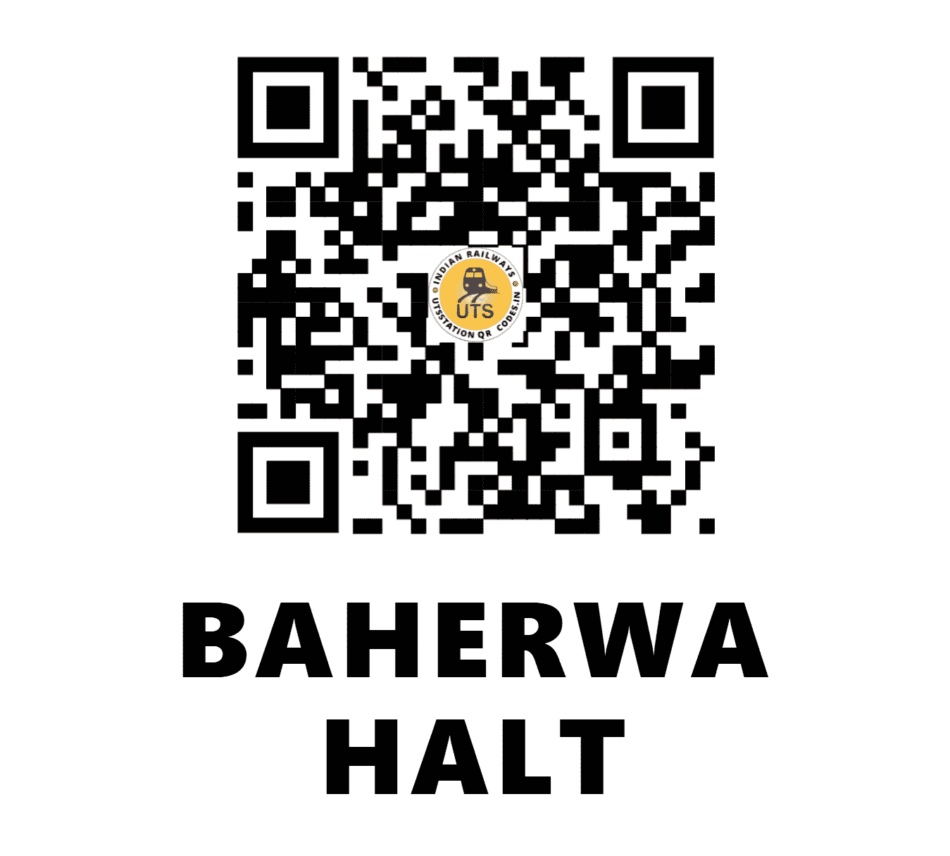 UTS QR Code for BAHERWA HALT - BRWH (NE - UTTAR PRADESH)